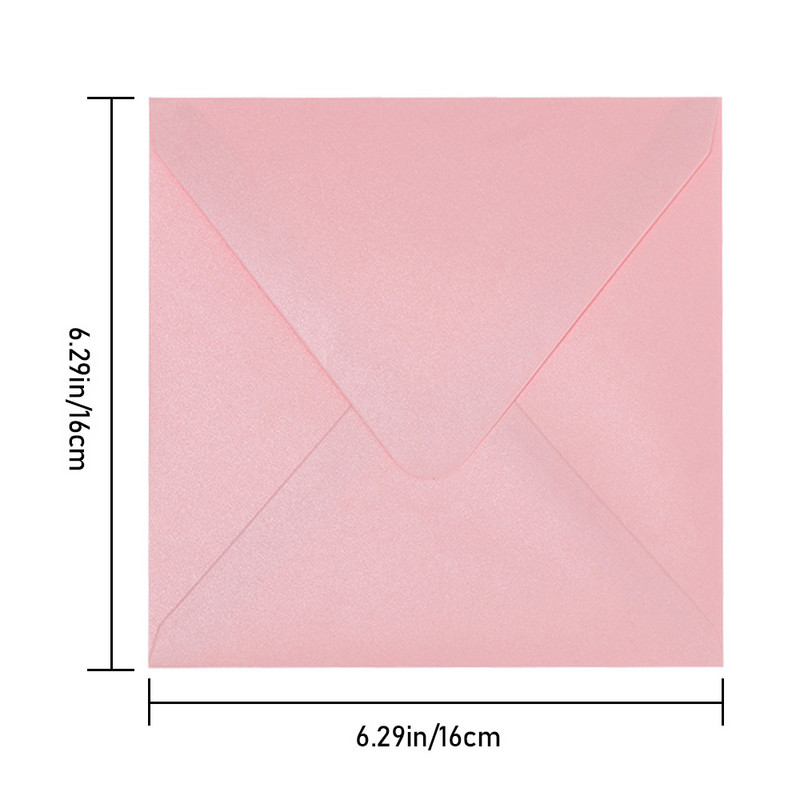 10 buc. plicuri creative pătrate din hârtie, felicitări multicolore perlate Hârtii cu perle ambalate, carte de mesaj, cadou de afaceri