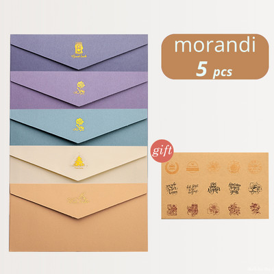 5 komada vintage papira za darove, omotnice, papira za pisanje pisama s naljepnicama za brtvljenje za razglednice, čestitke, pozivnice za vjenčanje