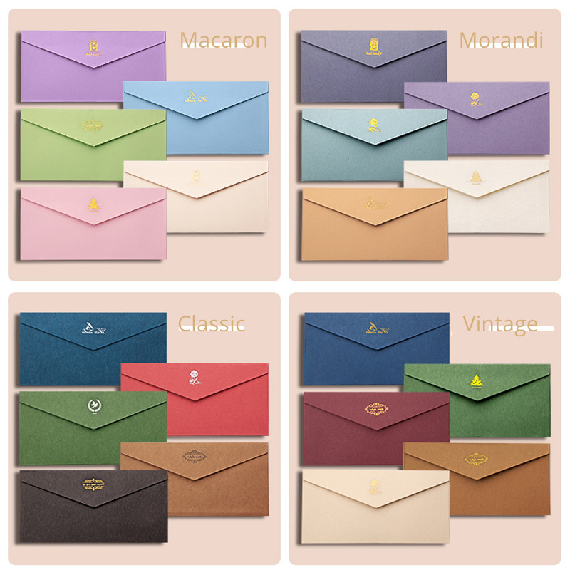 5 komada vintage papira za darove, omotnice, papira za pisanje pisama s naljepnicama za brtvljenje za razglednice, čestitke, pozivnice za vjenčanje