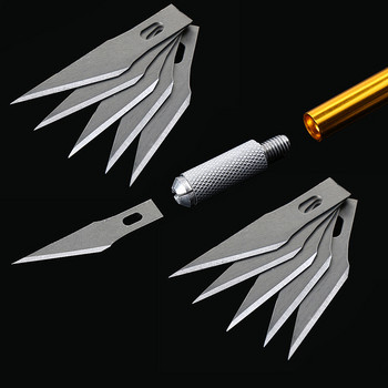 1 комплект прецизни занаятчийски ножове за дърворезба, хоби ножове от неръждаема стомана за изрязване на произведения на изкуството „направи си сам“, модели за шаблони за скрапбукинг с 5 остриета