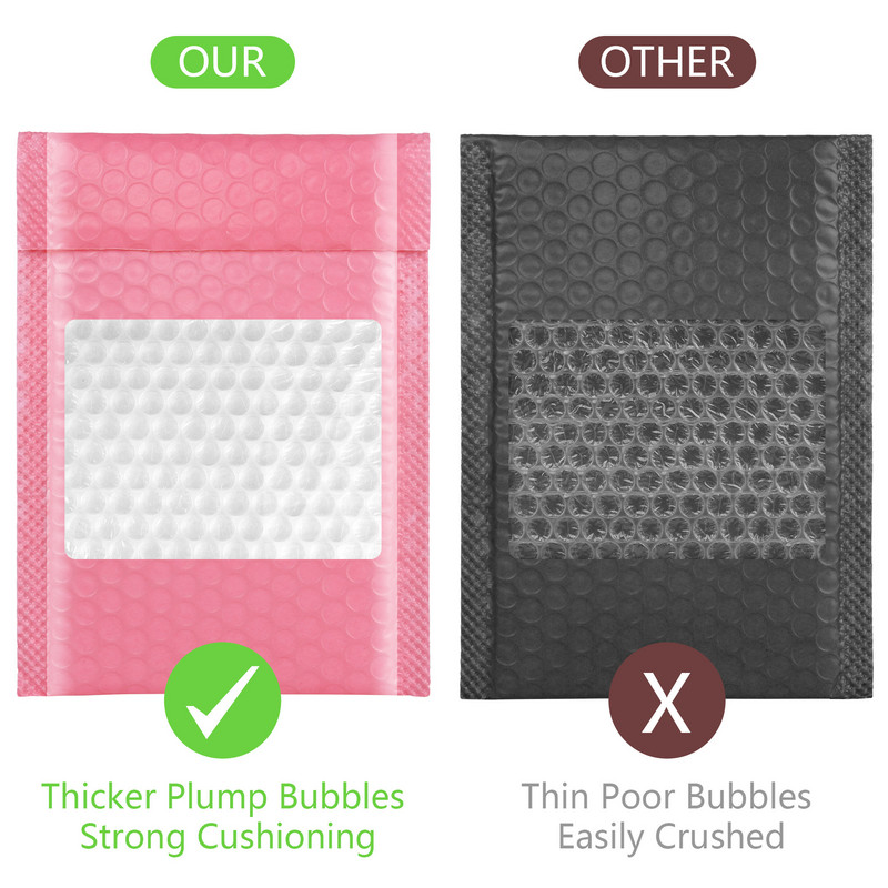 10kom Bubble Mailer Bulk visoke gustoće Vodootporne samoljepljive vrećice za dostavu Zaštitite svoj predmet Podstavljene jastuke