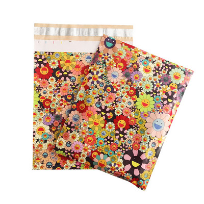 10 bucăți 10x13 inch imprimat Poly Mailer 25,4x33 cm Tote colorate Mix Pattern Poly Mailer Plicuri cu autosigilare Genți de transport poștal