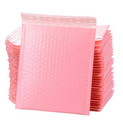 30 бр. 13x15+4cm розови мехурчета, подплатени пликове, подплатени с полиетилен, удароустойчива, водоустойчива, самозапечатваща се чанта за съхранение