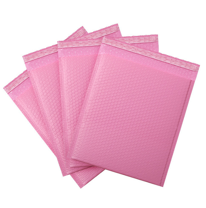 30 de bucăți 13x15 + 4 cm plicuri cu bule de culoare roz Plicuri căptușite Mailer din polietilenă Mailer rezistent la șoc Geanta de depozitare cu auto-sigilare
