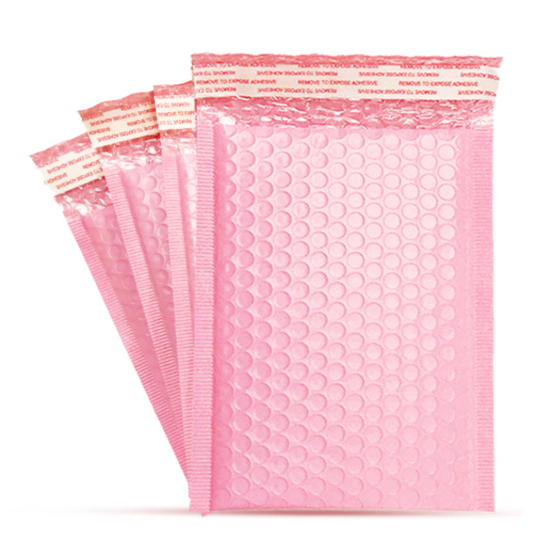 30 de bucăți 13x15 + 4 cm plicuri cu bule de culoare roz Plicuri căptușite Mailer din polietilenă Mailer rezistent la șoc Geanta de depozitare cu auto-sigilare