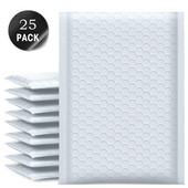 7x10 inch 25 bucăți alb bubble mailers plicuri căptușite din polietilenă ambalare pentru afaceri mici bijuterii machiaj geantă de transport roz negru