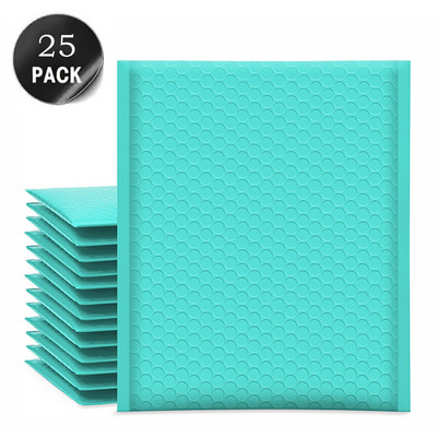 7x10 inch 25 bucăți alb bubble mailers plicuri căptușite din polietilenă ambalare pentru afaceri mici bijuterii machiaj geantă de transport roz negru