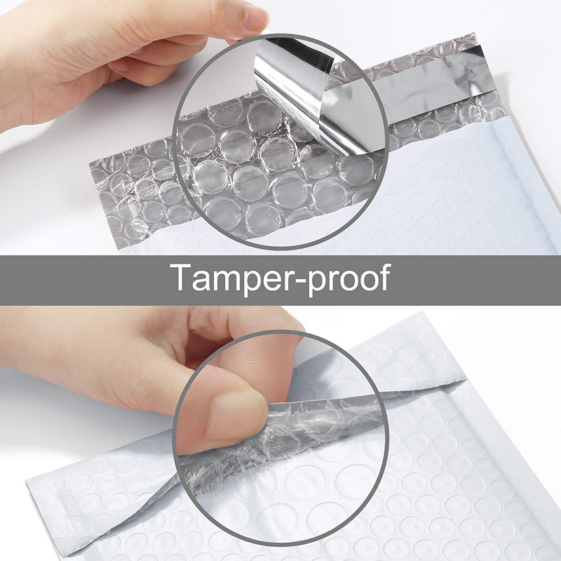 7x10 inch 25 bucăți alb bubble mailers plicuri căptușite din polietilenă ambalare pentru afaceri mici bijuterii machiaj geantă de transport roz negru