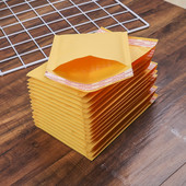 20 bucăți/lot hârtie kraft pungi galbene pentru corespondență folie cu bule 15*18 + 4 cm plic ambalare sac de livrare impermeabil pentru ambalarea hainelor