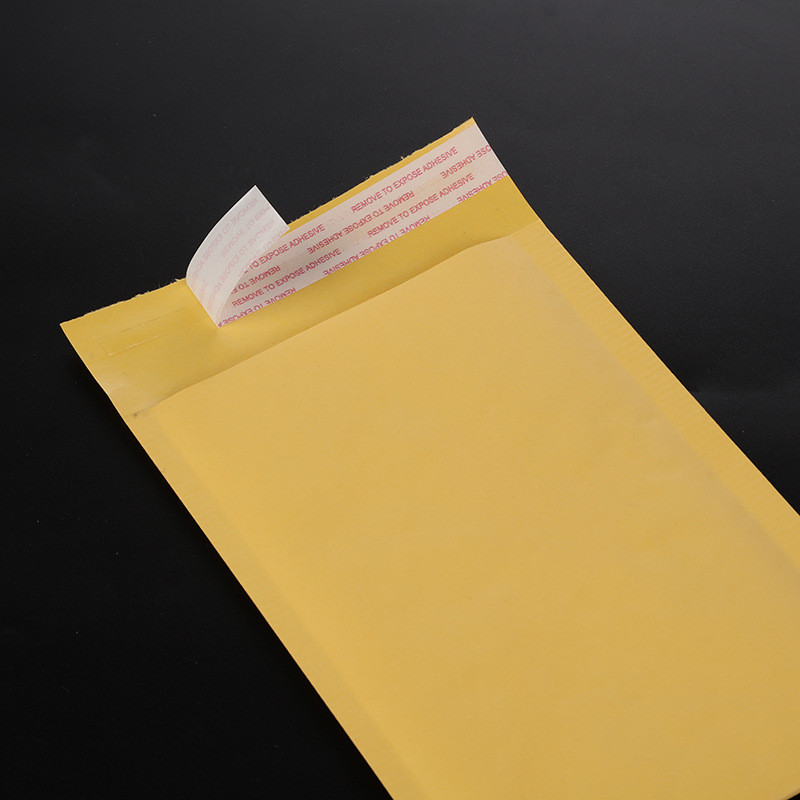 20 bucăți/lot hârtie kraft pungi galbene pentru corespondență folie cu bule 15*18 + 4 cm plic ambalare sac de livrare impermeabil pentru ambalarea hainelor