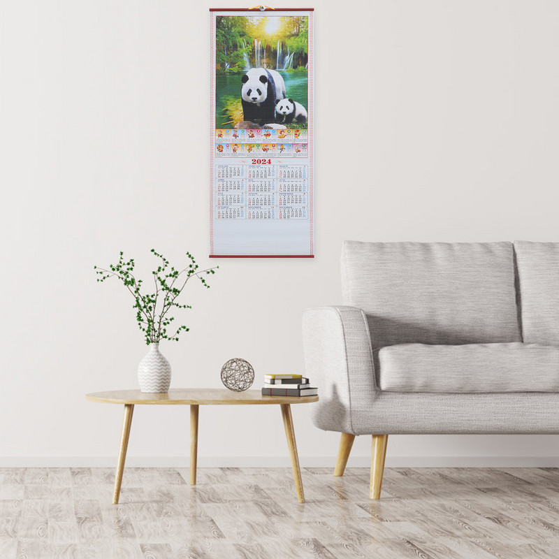 Lunarni novogodišnji kalendar Zidni novogodišnji festivalski zidni kalendar Lunarni kalendar za 2024. Veliki zidni kalendar za 2024. za spavaću sobu restorana