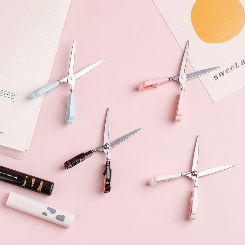 Jauks ķepu šķēru salokāms dizains pārnēsājama izmēra krāsu griezējs papīra dienasgrāmatai radošās kancelejas preces Biroja skolniecei dāvana A6644