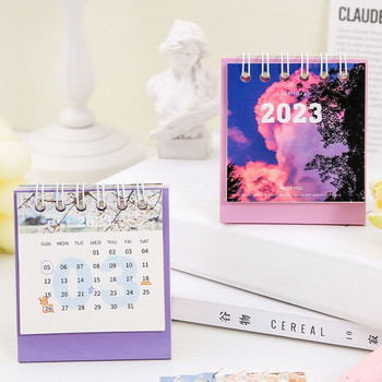 2023 Нов календар Мини преносим офис Училищни пособия Календар Настолен календар Месечен план за планиране на график Декорация на бюро Запис