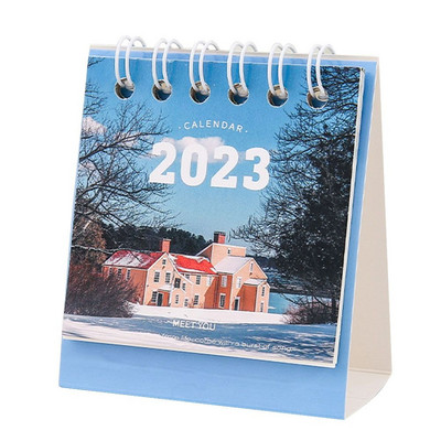 2023 Νέο Ημερολόγιο Μίνι φορητό σχολικά είδη γραφείου Ημερολόγιο γραφείου Ημερολόγιο Μηνιαίο χρονοδιάγραμμα Planner Desk Decor Record