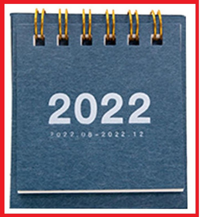 2022 m. Paprastas mini darbalaukio popierius paprastas kalendorius dvigubas dienotvarkės lentelės planuotojas Metinis darbotvarkės organizatorius Kalėdų dovana vaikams