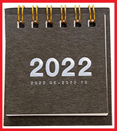 2022 m. Paprastas mini darbalaukio popierius paprastas kalendorius dvigubas dienotvarkės lentelės planuotojas Metinis darbotvarkės organizatorius Kalėdų dovana vaikams