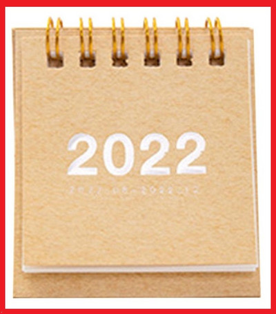 2022 m. Paprastas mini darbalaukio popierius paprastas kalendorius dvigubas dienotvarkės lentelės planuotojas Metinis darbotvarkės organizatorius Kalėdų dovana vaikams