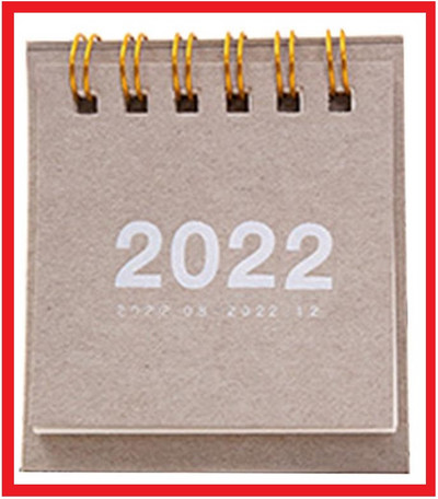 2022 m. Paprastas mini darbalaukio popierius paprastas kalendorius dvigubas dienotvarkės lentelės planuotojas Metinis darbotvarkės organizatorius Kalėdų dovana vaikams