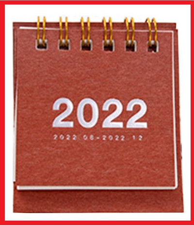 2022 m. Paprastas mini darbalaukio popierius paprastas kalendorius dvigubas dienotvarkės lentelės planuotojas Metinis darbotvarkės organizatorius Kalėdų dovana vaikams