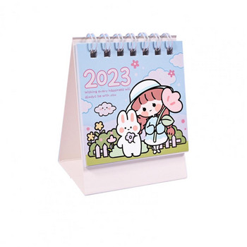 Επιτραπέζιο ημερολόγιο Ελκυστικό πολύχρωμο σχέδιο κινουμένων σχεδίων 2023 Standing Flip Επιτραπέζιο ημερολόγιο για οικιακό ημερολόγιο Επιτραπέζιο ημερολόγιο