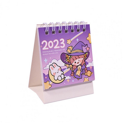 Calendar de birou Design atrăgător de desene animate colorate 2023 Calendar de birou în picioare pentru calendar de birou Calendar de birou
