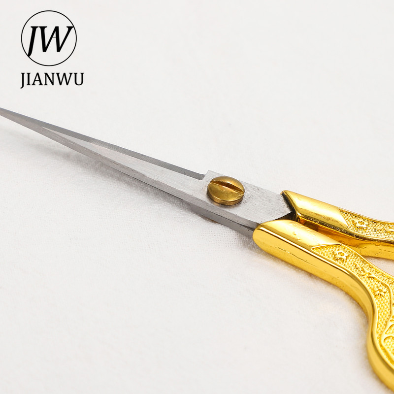 JIANWU 4 krāsu vintage cirsts rakstāmpiederumi šķēres Roku darbs, mazas šķēres Mājas biroja griešanas instrumenti skolas piederumi