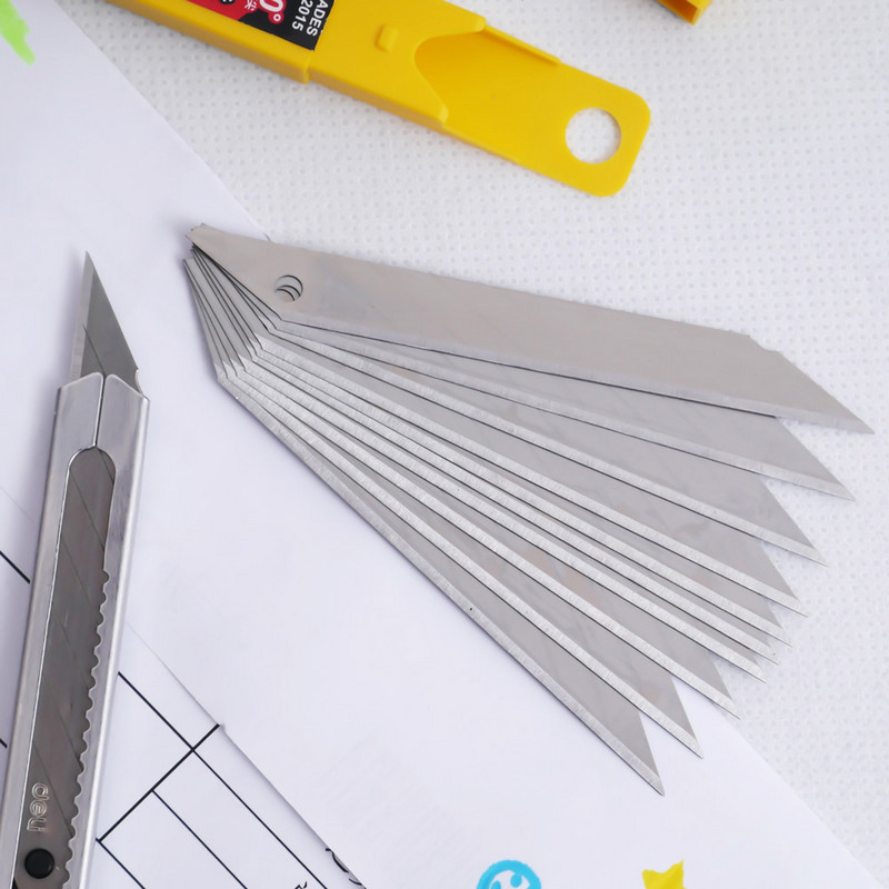 10 komada, jedna kutija, pomoćni nož, zamjenska oštrica, trimer, skulptura, nova pomoćna oštrica, univerzalna pomoćna oštrica