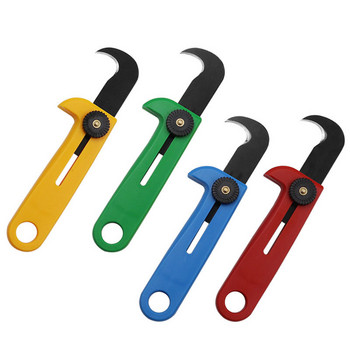 Hook Knife Portable Express Parcel Push Utility Knife Multifunction Box Cutter Keychain Hook Blade Sharp Cutter Tool