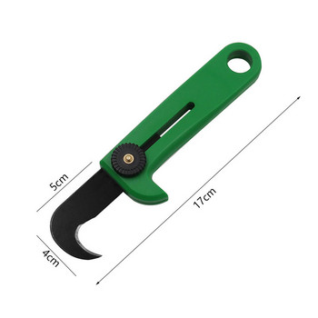 Нож с кука, преносим нож за експресно натискане на пратки, многофункционален нож за кутия, ключодържател, кука с острие, остър режещ инструмент