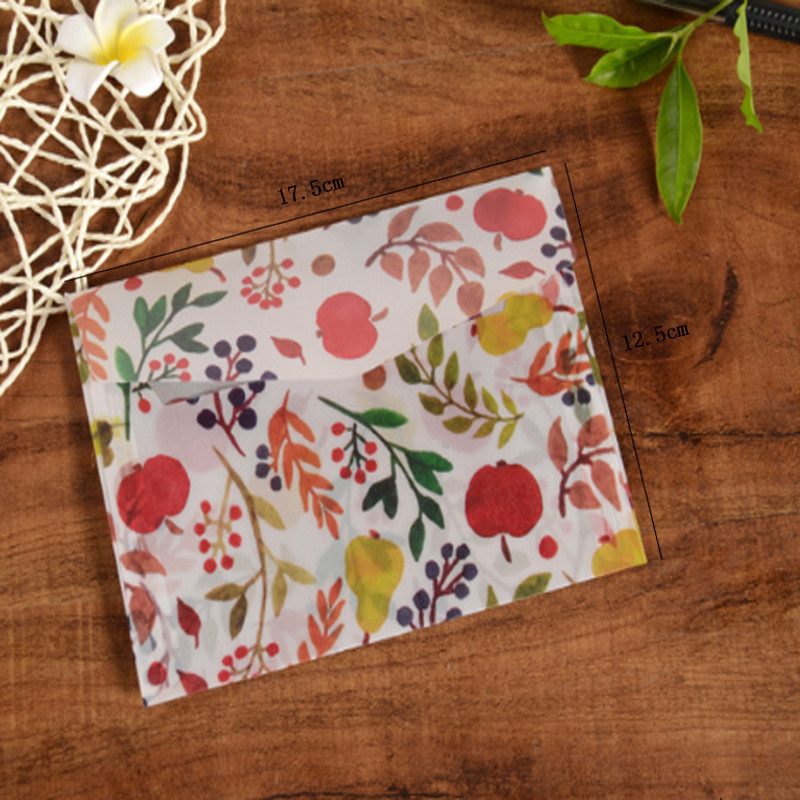 10 kom/lot 12,5*17,5 prozirna omotnica poseban papir sa sumpornom kiselinom s ispisom u boji omotnica svježa omotnica Školski pribor