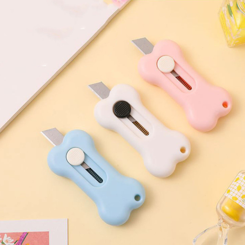 1 gabalas Lytwtw's Kawaii Mini Pocket Bone INS Utility Knife Box Peilis Popieriaus pjaustytuvas Amatų vyniojimo raštinės reikmenys