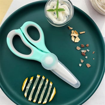 Керамични ножици Преносими мелници за бебешка храна Помощ за хранене на бебета Ножици с кутия за рязане Бебешки принадлежности за здраве Бебешки съдове