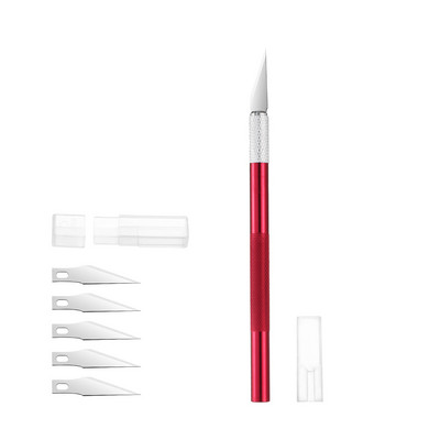 Rezač za graviranje s 5 komada zamjenjivih oštrica za PCB tiskanu ploču, foliju za mobilni telefon, rezanje papira za tapete foliju za prozore