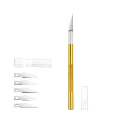 Rezač za graviranje s 5 komada zamjenjivih oštrica za PCB tiskanu ploču, foliju za mobilni telefon, rezanje papira za tapete foliju za prozore