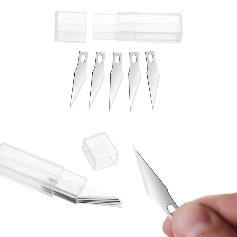 Rezač za graviranje s 5 komada zamjenjivih oštrica za PCB tiskanu ploču, foliju za mobilni telefon, rezanje papira za tapete foliju za prozore