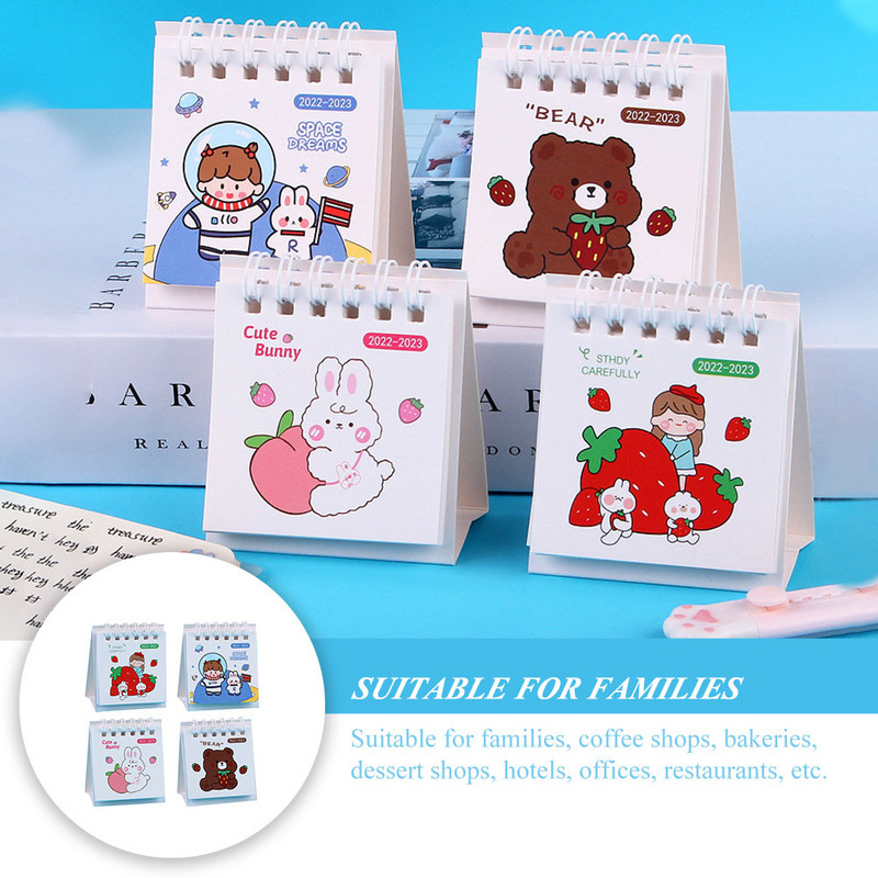 4 tk mugavad igapäevase planeerimise mähiskalendrid 2023 kalendrid dekoratiivsed kalendrid