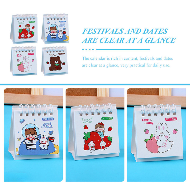 4 tk mugavad igapäevase planeerimise mähiskalendrid 2023 kalendrid dekoratiivsed kalendrid