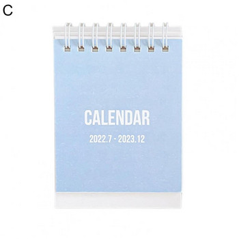 Календар Декоративен Устойчив на разкъсване Дневен график 2023 Прост настолен дневник Мини месечен календар Настолен календар за офис