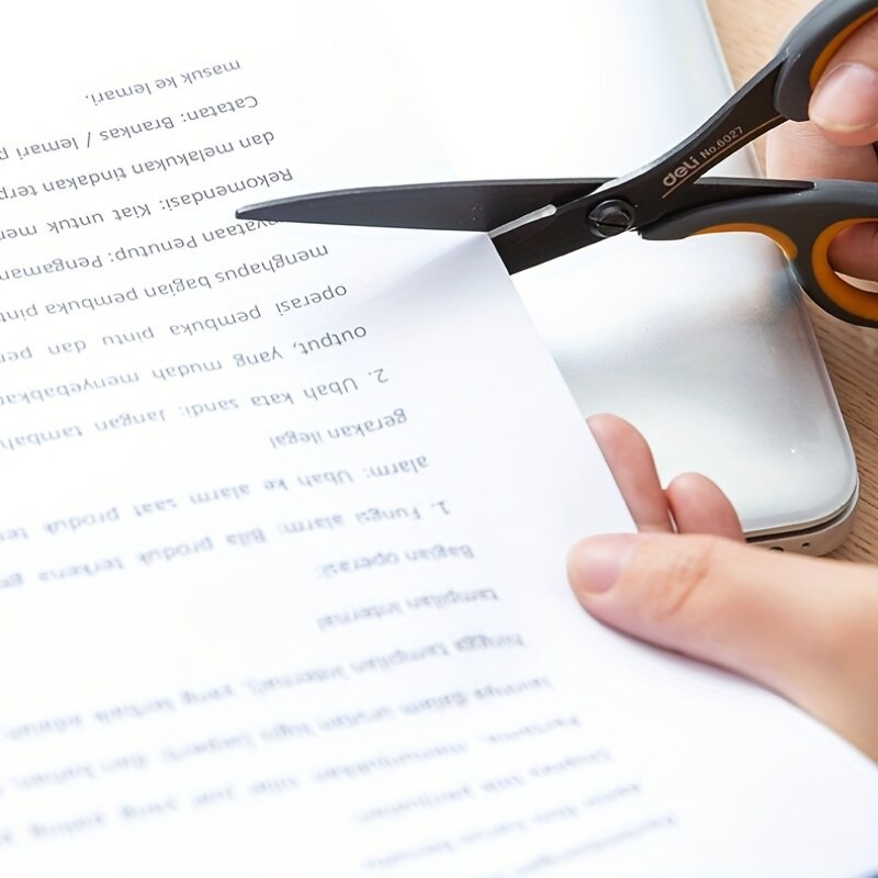 Deli 175 mm sakausējuma nerūsējošā tērauda Anti Stick Šķēres Kancelejas piederumi Biroja piederumi Studentu DIY Roku amatniecības skolas instrumentu piederumi E6027