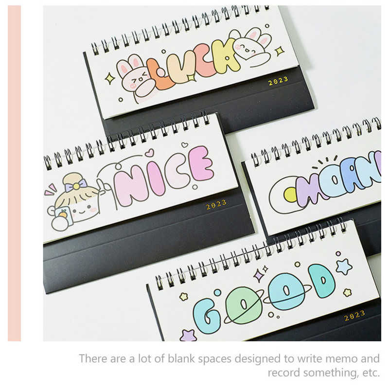 2023 Desk Calendar Desk Calendar Desktop Paper Calendar 2022- 2023 Cartoon Calendar for Home Office