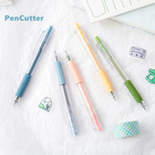 1 vnt Click Type Peilis rašiklis, nešiojamasis peilis, popieriaus pjaustyklės atidarytuvas, skirtas vokų dienoraščio pjaustymui, drožybai, rankdarbiams, rašikliu A6898