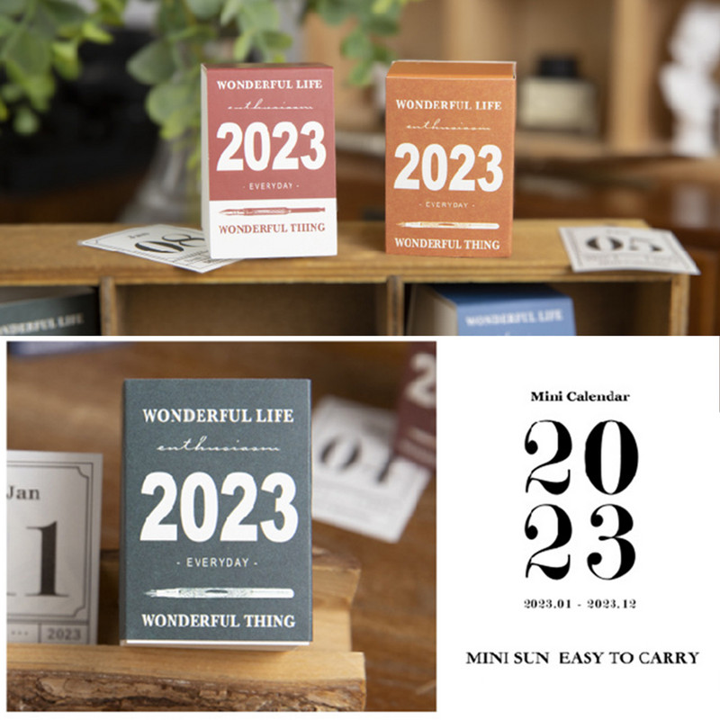 Jednostavan mini stolni kalendar 2023 Dnevni planer Poslovni pribor Stolni planer za uredsku školu