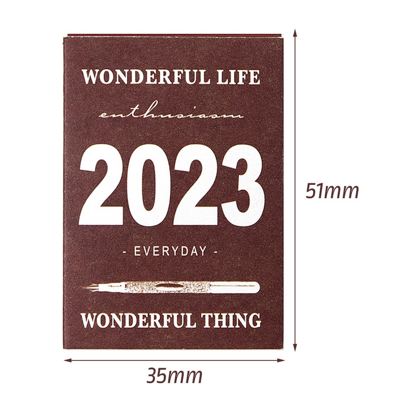 Jednostavan mini stolni kalendar 2023 Dnevni planer Poslovni pribor Stolni planer za uredsku školu