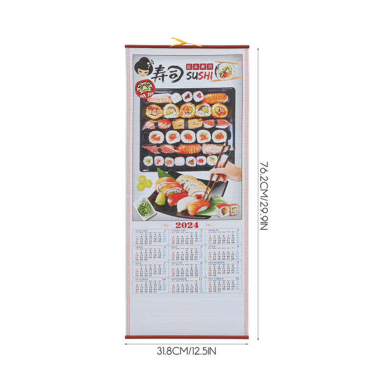 Lunarna nova godina Lunarni mjesečni kalendar Zidni kalendar Lunarni kalendar 2024. za ured, dom, restoran, spavaću sobu