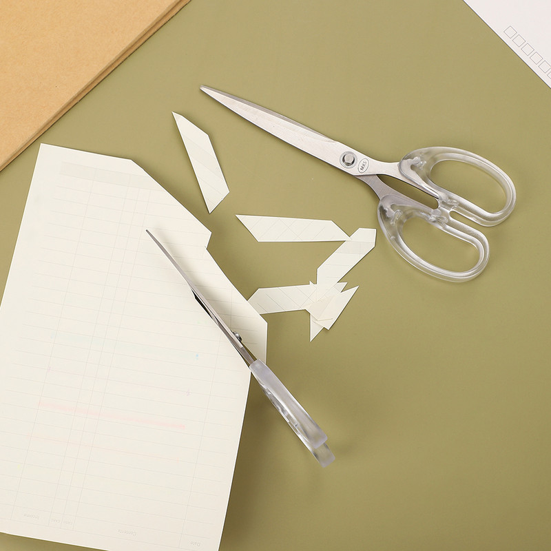 JIANWU 1gb Vienkāršība Caurspīdīgs Rokturis Kancelejas preces Šķēres Mājas mēbelēm Mīksts Dekors Žurnālu griešanas Instrumenti Biroja piederumi