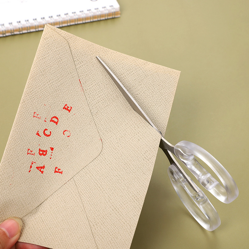 JIANWU 1gb Vienkāršība Caurspīdīgs Rokturis Kancelejas preces Šķēres Mājas mēbelēm Mīksts Dekors Žurnālu griešanas Instrumenti Biroja piederumi