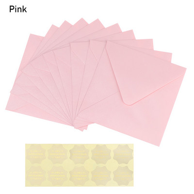 10 vnt./siūlė Spalvingi vokai Popierius Retro Tušti Mini Popieriniai Vokeliai Vestuvių Vakarėlis Kvietimas Sveikinimo atvirukai Dovanų Kvadratinis vokas