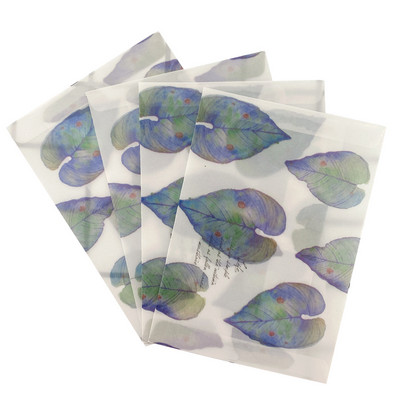 10 kom/lot 16*11 cm papirna omotnica sumporne kiseline s uzorkom lišća prozirna omotnica s prozorom za naslovnicu za čestitke