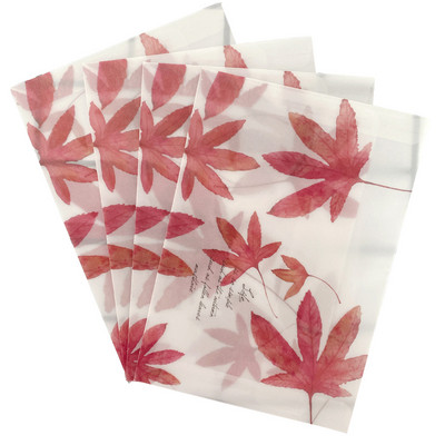 10 kom/lot 16*11 cm papirna omotnica sumporne kiseline s uzorkom lišća prozirna omotnica s prozorom za naslovnicu za čestitke
