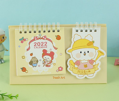 2022 m. „Rabbit Strawberry Kingdom“ serijos užrašų knygelės stalinis kalendorius 365 dienų dienos atmintinės Tvarkaraščio lentelės planavimo priemonė 2021.9–2022.12